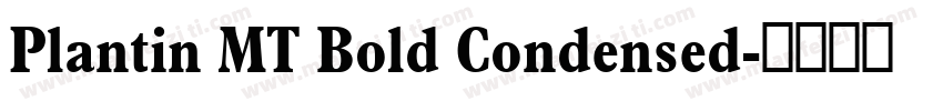 Plantin MT Bold Condensed字体转换